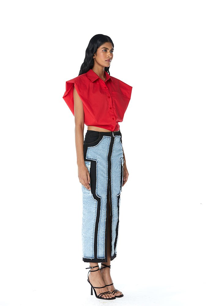 HALCYON' Draped Shirt - Kanika Goyal Label