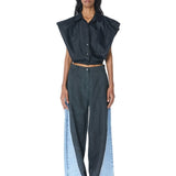 HALCYON' Draped Shirt - Kanika Goyal Label