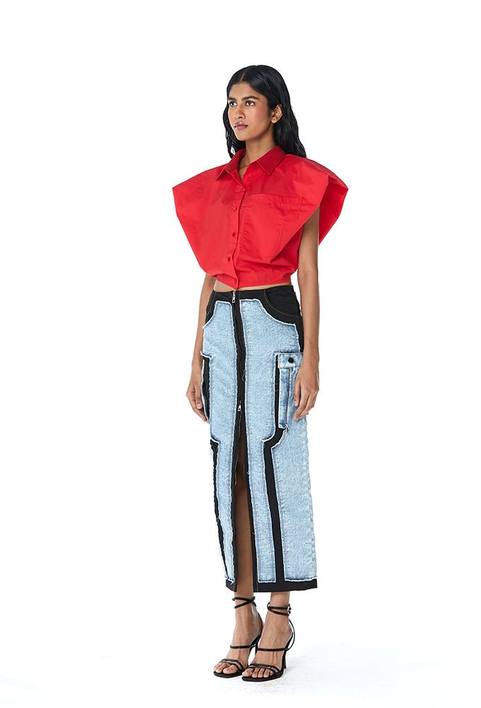 HALCYON' Draped Shirt - Kanika Goyal Label