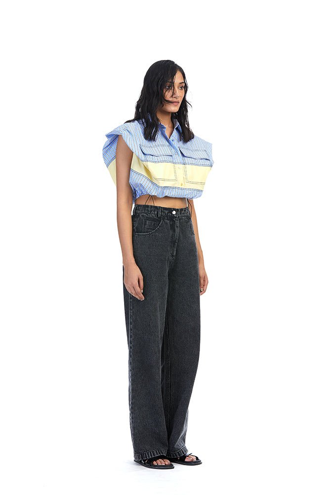 'HALCYON' Draped Shirt - Kanika Goyal Label