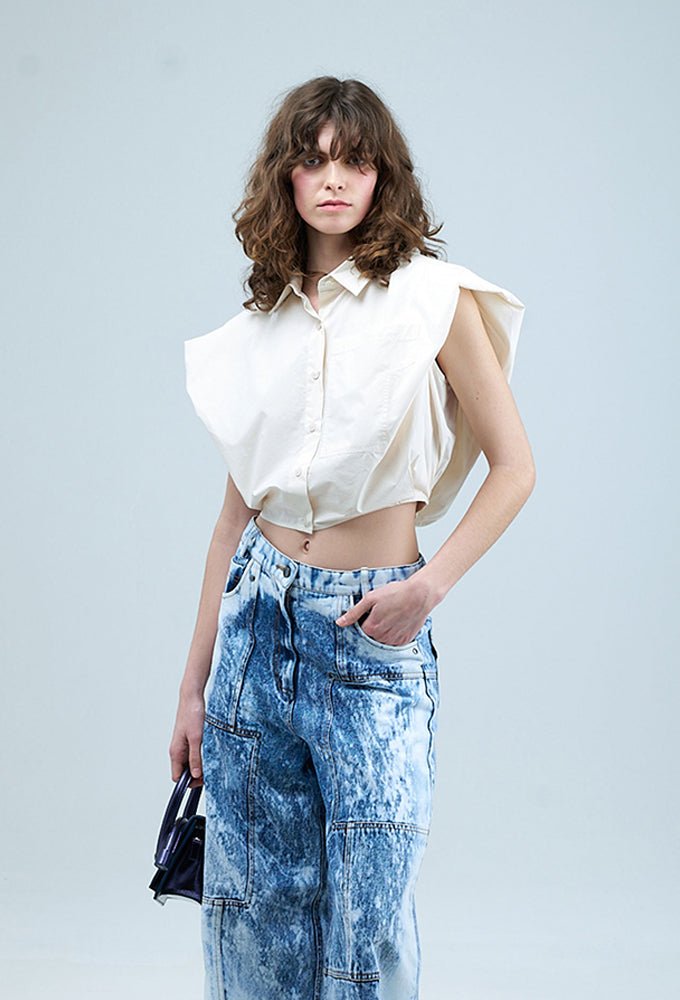 HALCYON' Drapped Shirt - Kanika Goyal Label