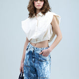 HALCYON' Drapped Shirt - Kanika Goyal Label