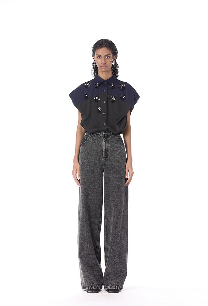 'HALCYON' EMBELLISHED SHIRT - Kanika Goyal Label