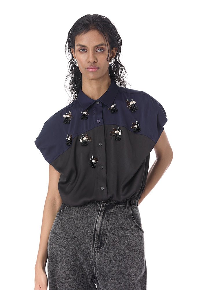 'HALCYON' EMBELLISHED SHIRT - Kanika Goyal Label