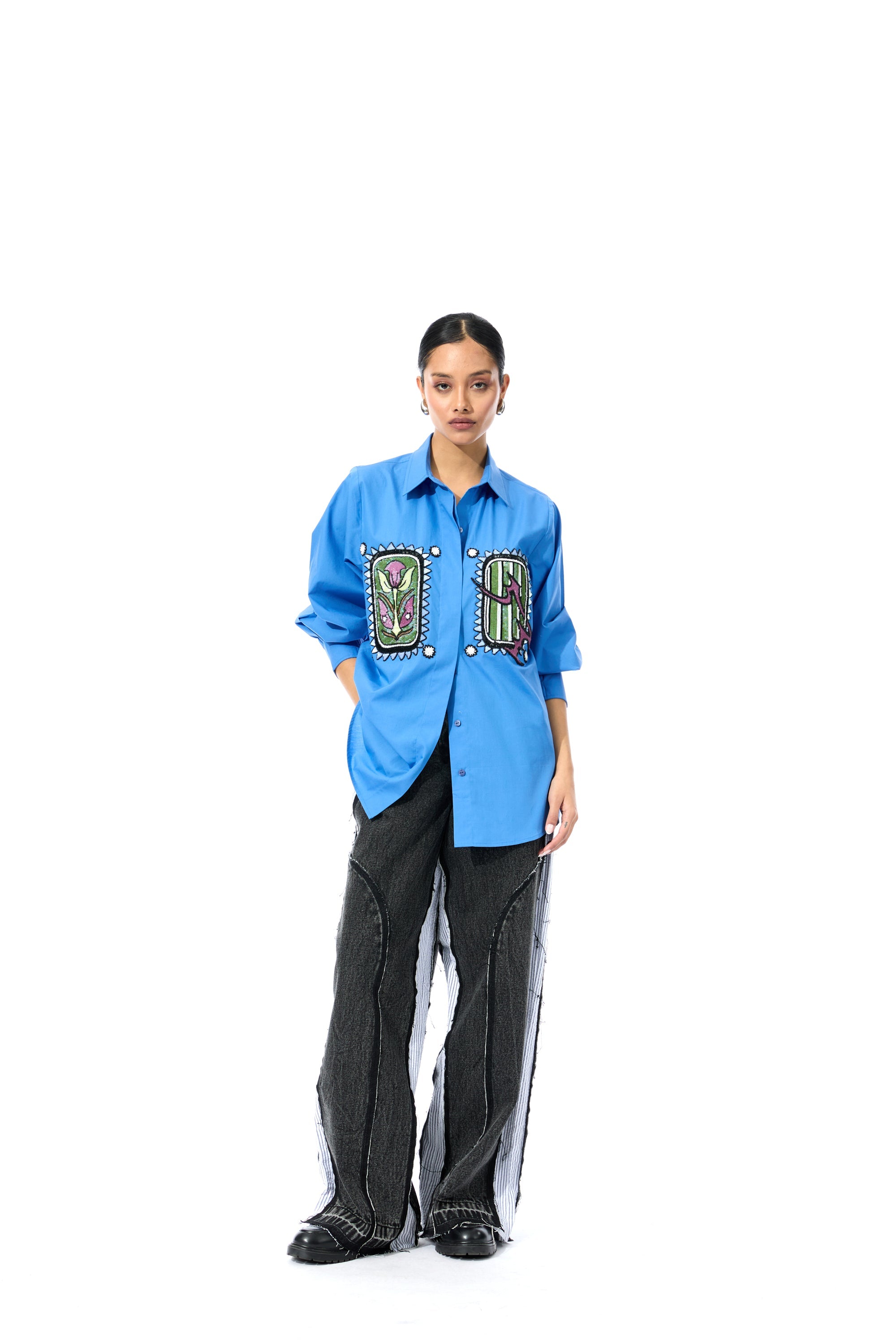 'INKRUNE' BLUE SHIRT - Kanika Goyal Label