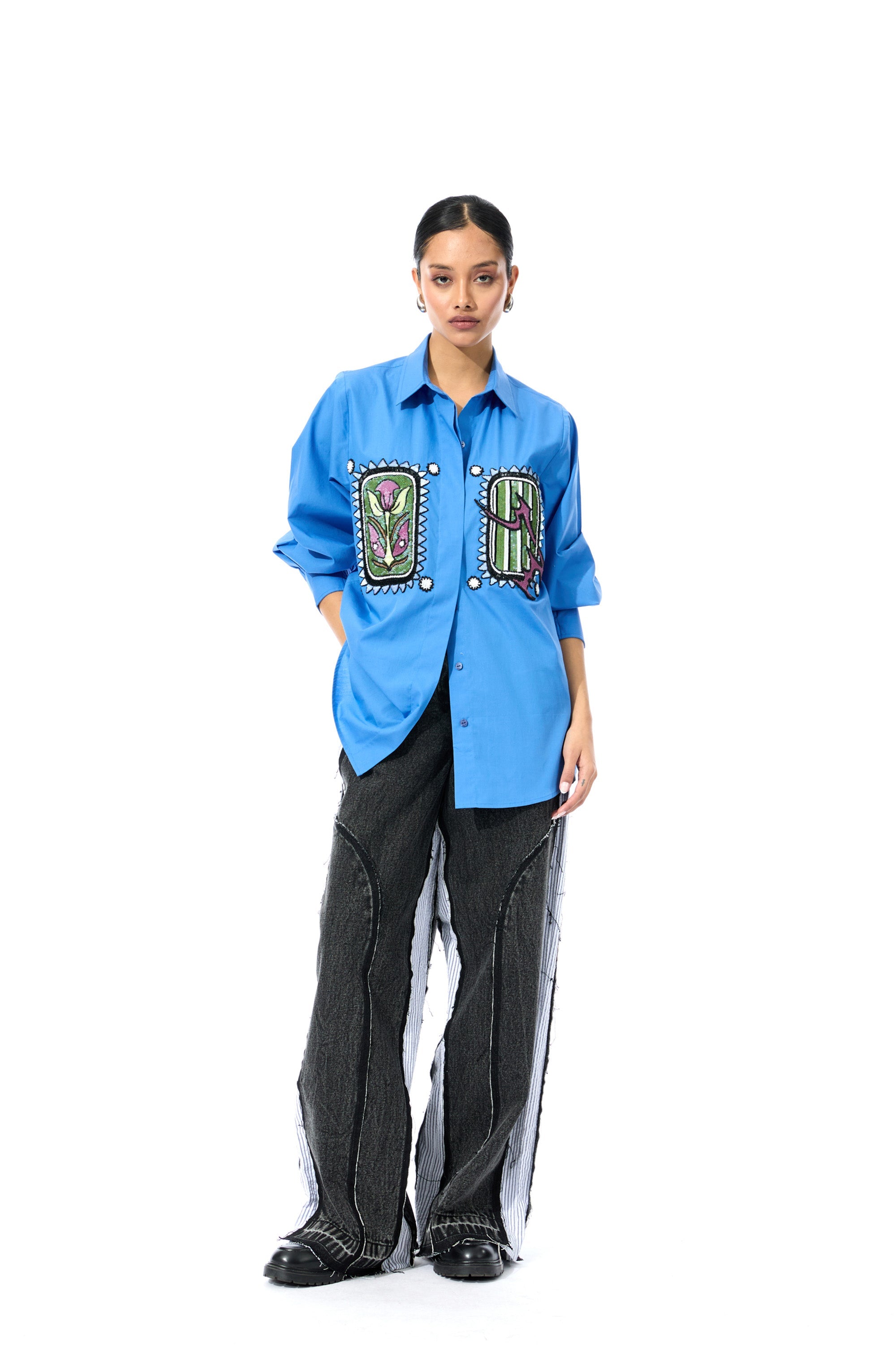 'INKRUNE' BLUE SHIRT - Kanika Goyal Label