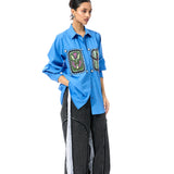 'INKRUNE' BLUE SHIRT - Kanika Goyal Label