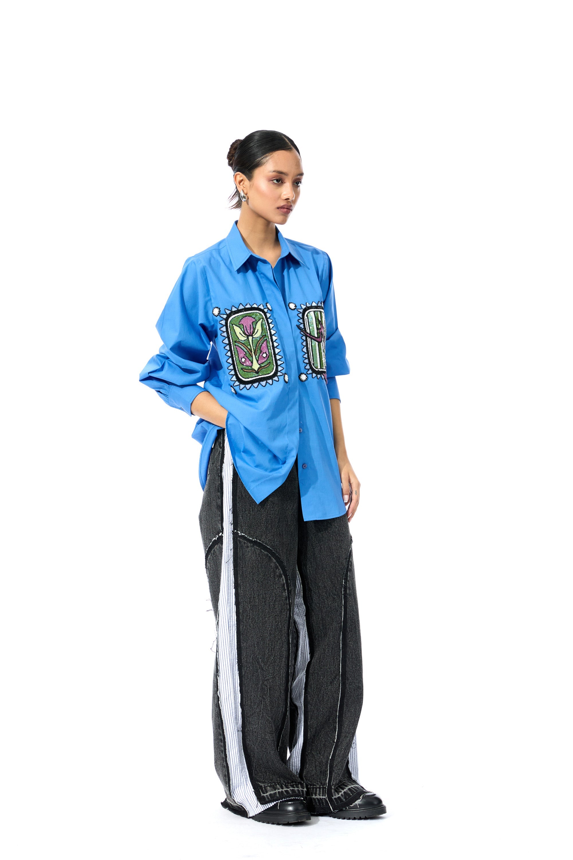 'INKRUNE' BLUE SHIRT - Kanika Goyal Label