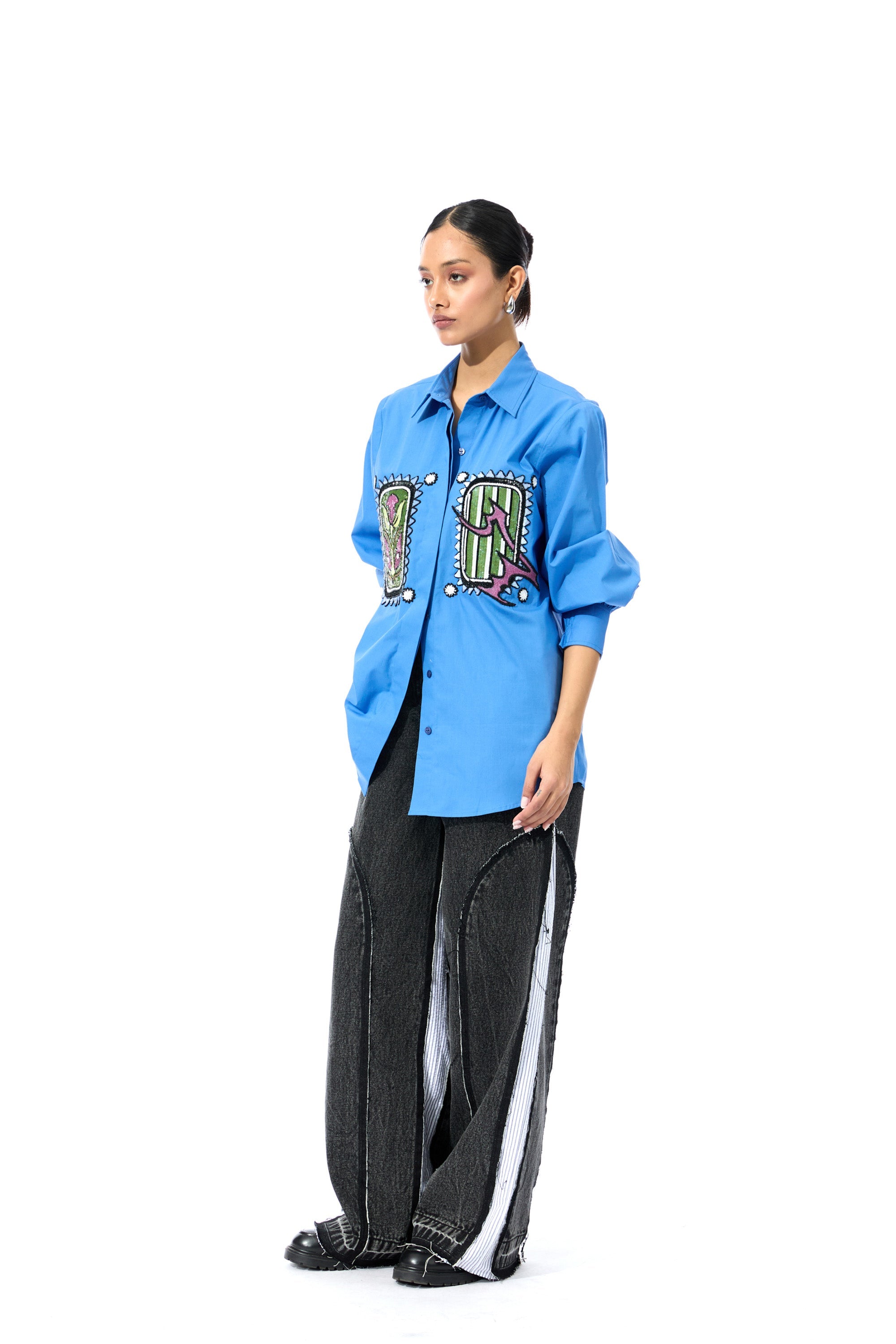 'INKRUNE' BLUE SHIRT - Kanika Goyal Label