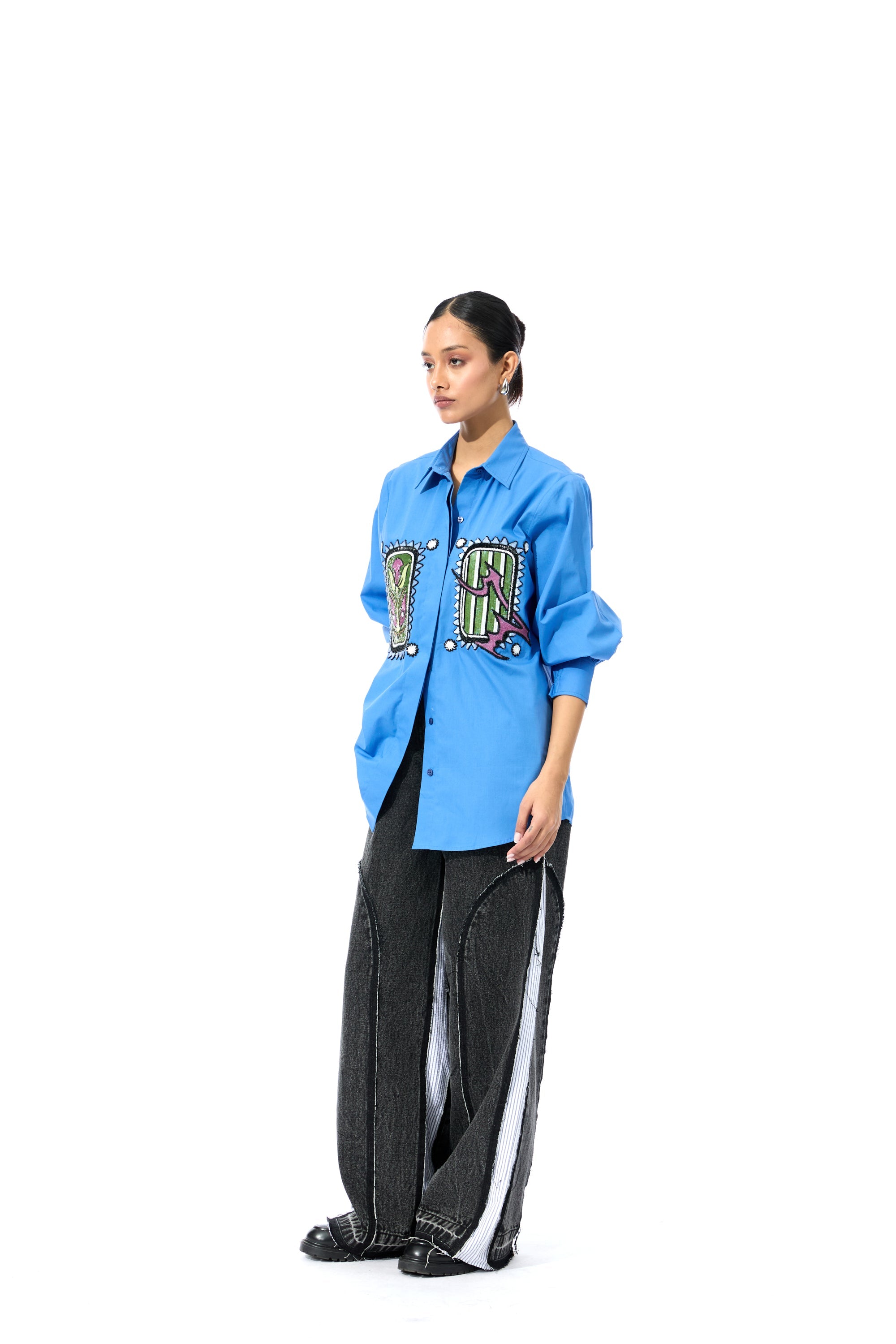 'INKRUNE' BLUE SHIRT - Kanika Goyal Label