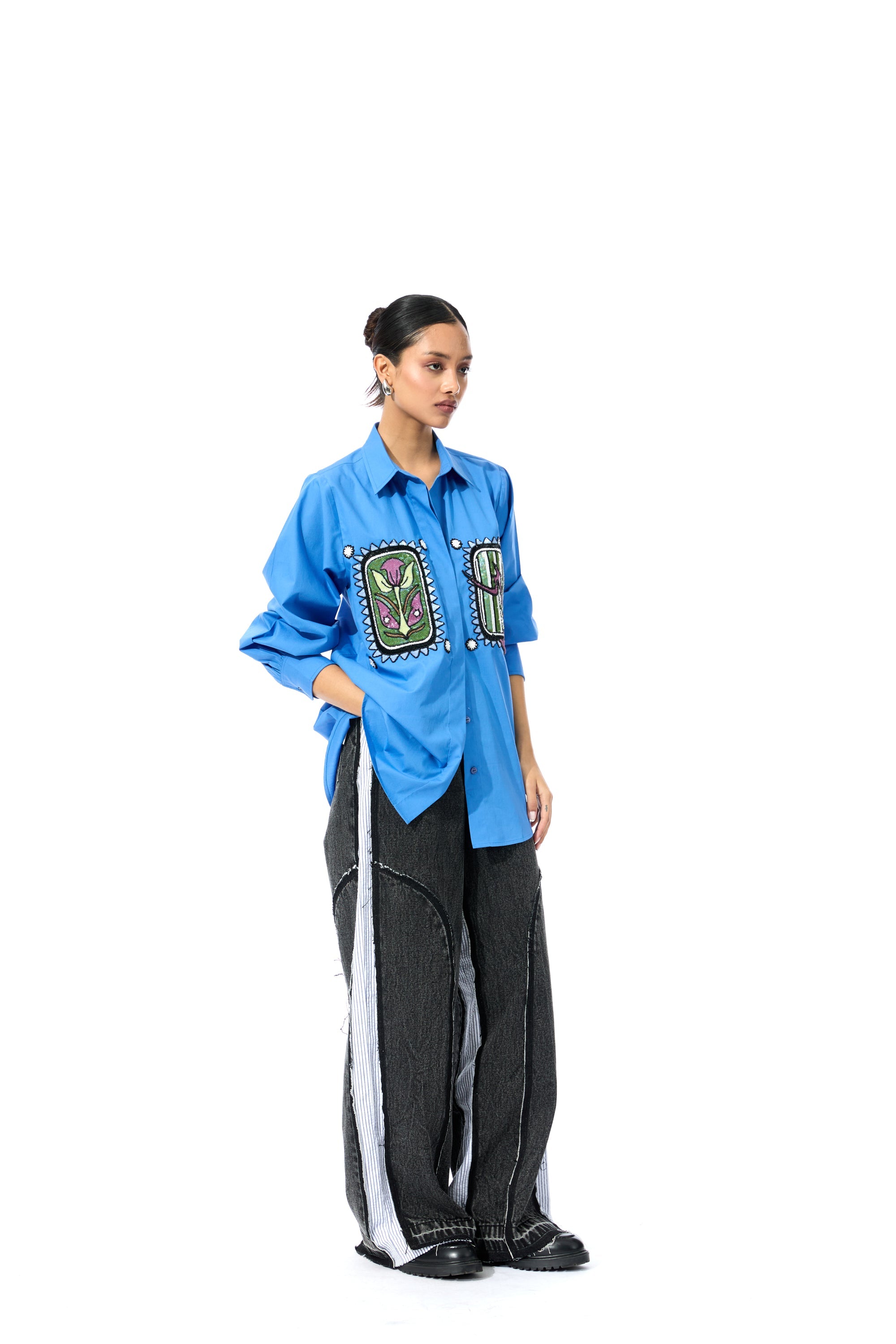 'INKRUNE' BLUE SHIRT - Kanika Goyal Label