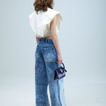 JUNO' Panelled Denim Pants - Kanika Goyal Label