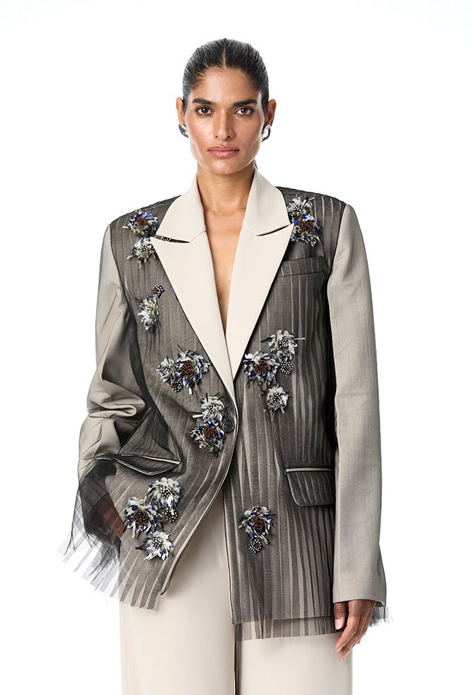 'KAELIS’ Embellished Blazer - Kanika Goyal Label