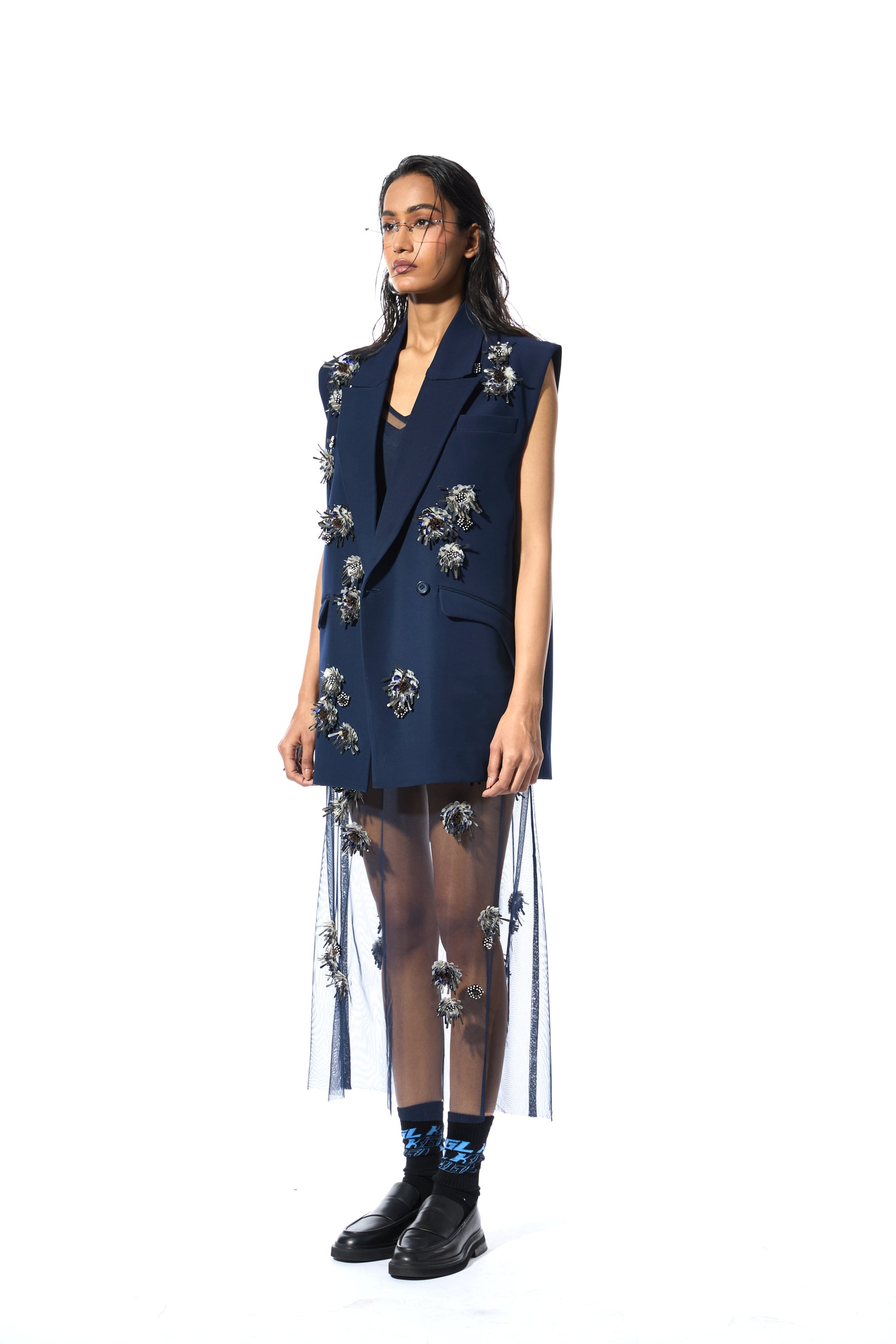 'KAELIS' EMBELLISHED VEST - Kanika Goyal Label