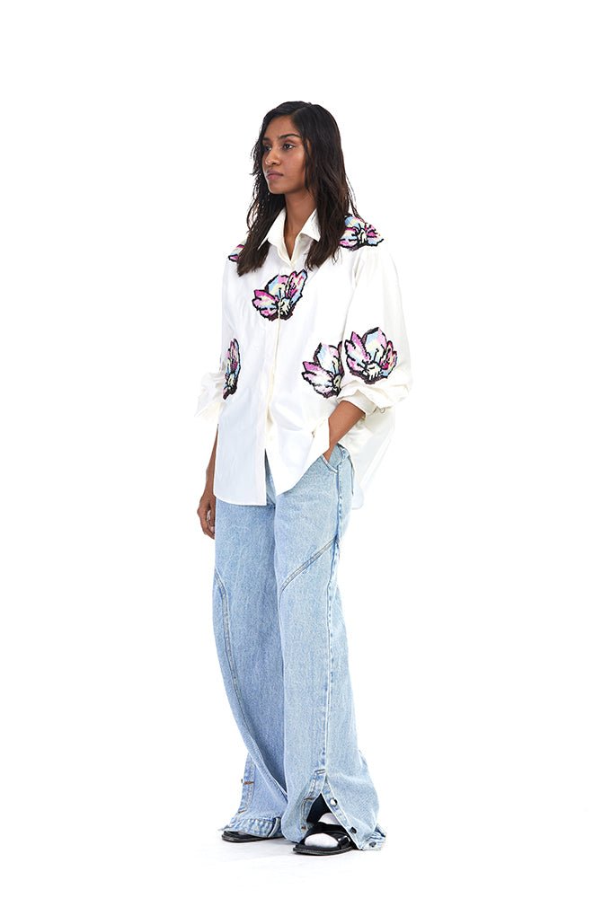 'KAIA' Embellished Shirt - Kanika Goyal Label