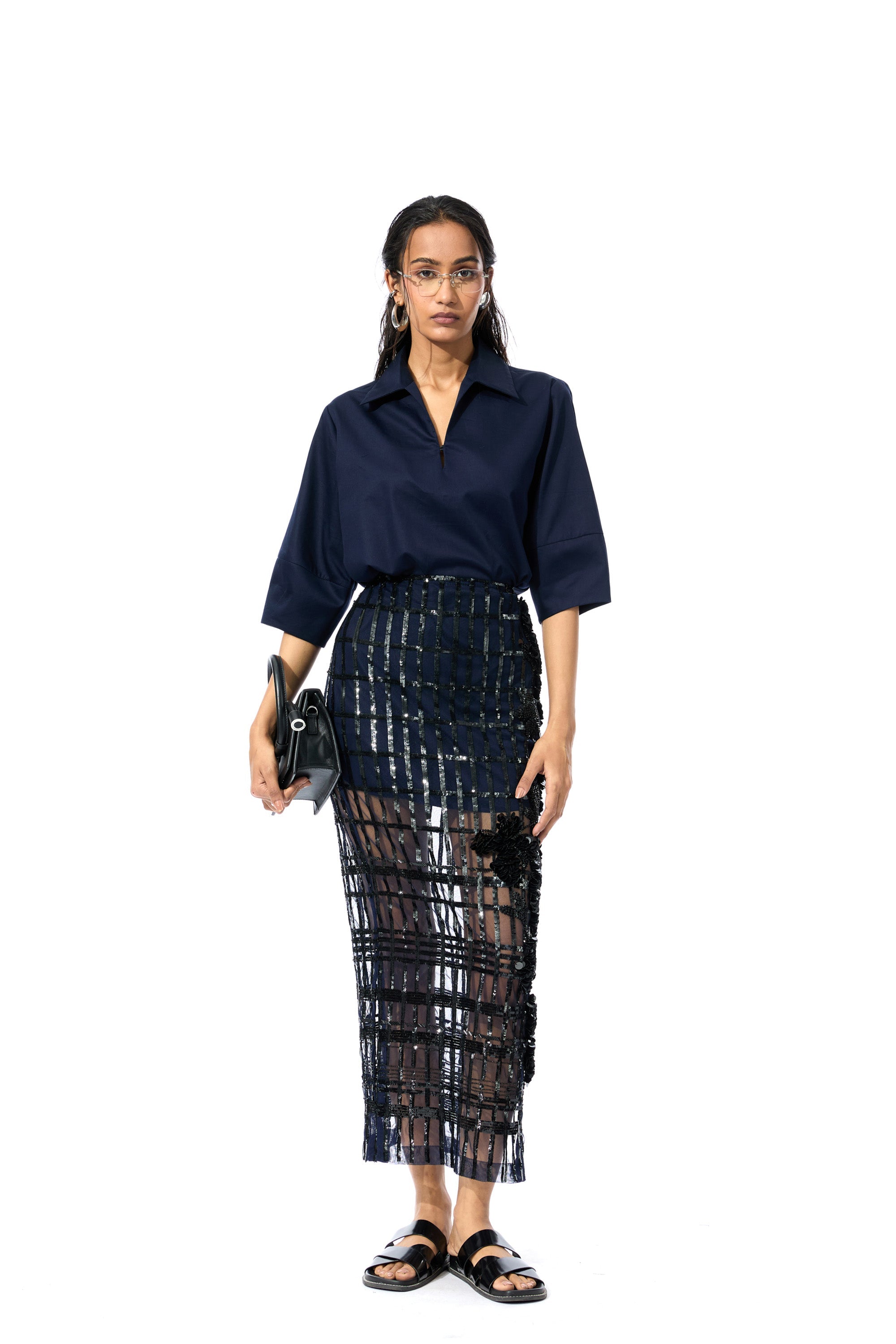 'KAIRIS' EMBELLISHED SKIRT - Kanika Goyal Label