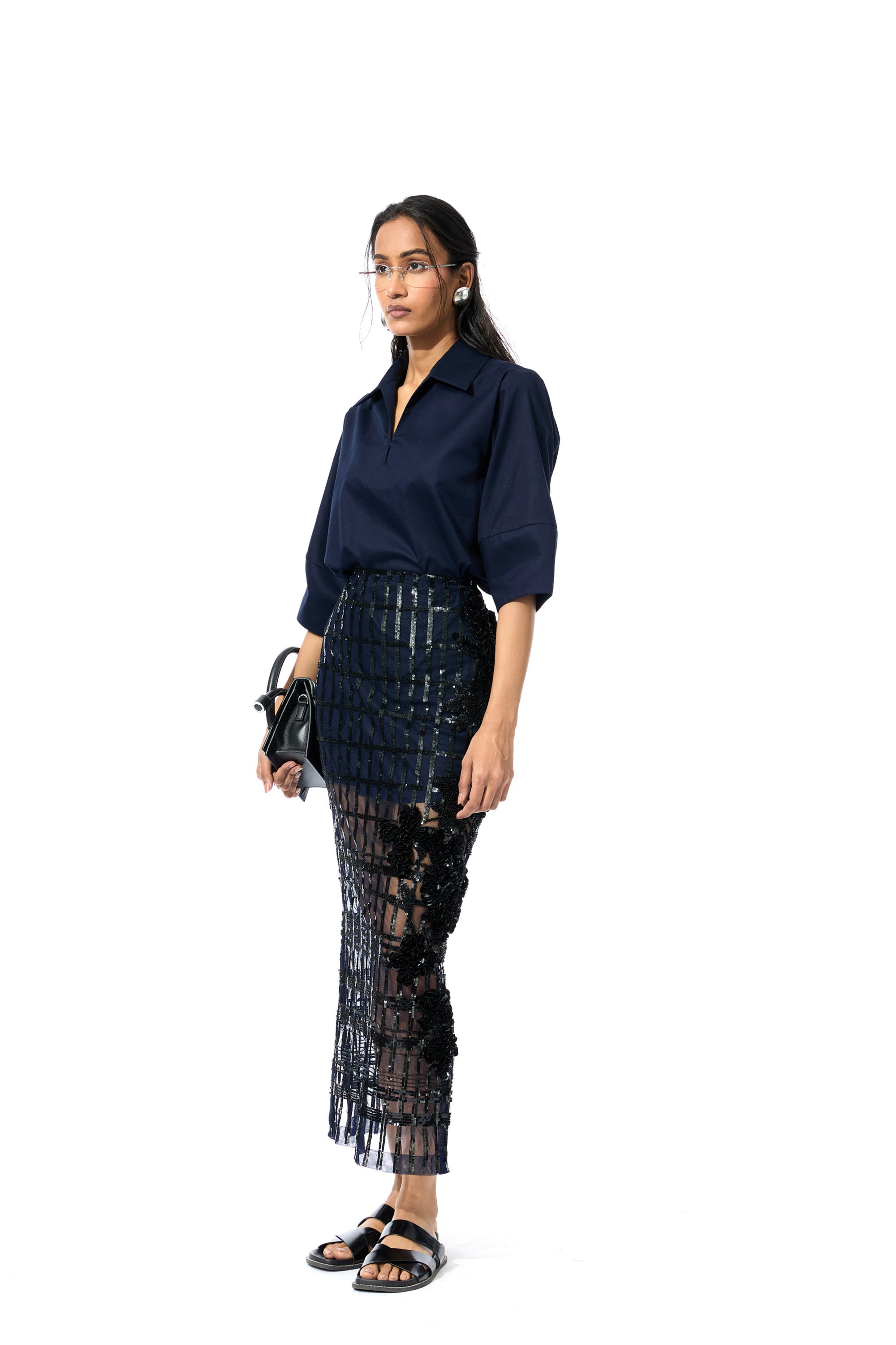 'KAIRIS' EMBELLISHED SKIRT - Kanika Goyal Label