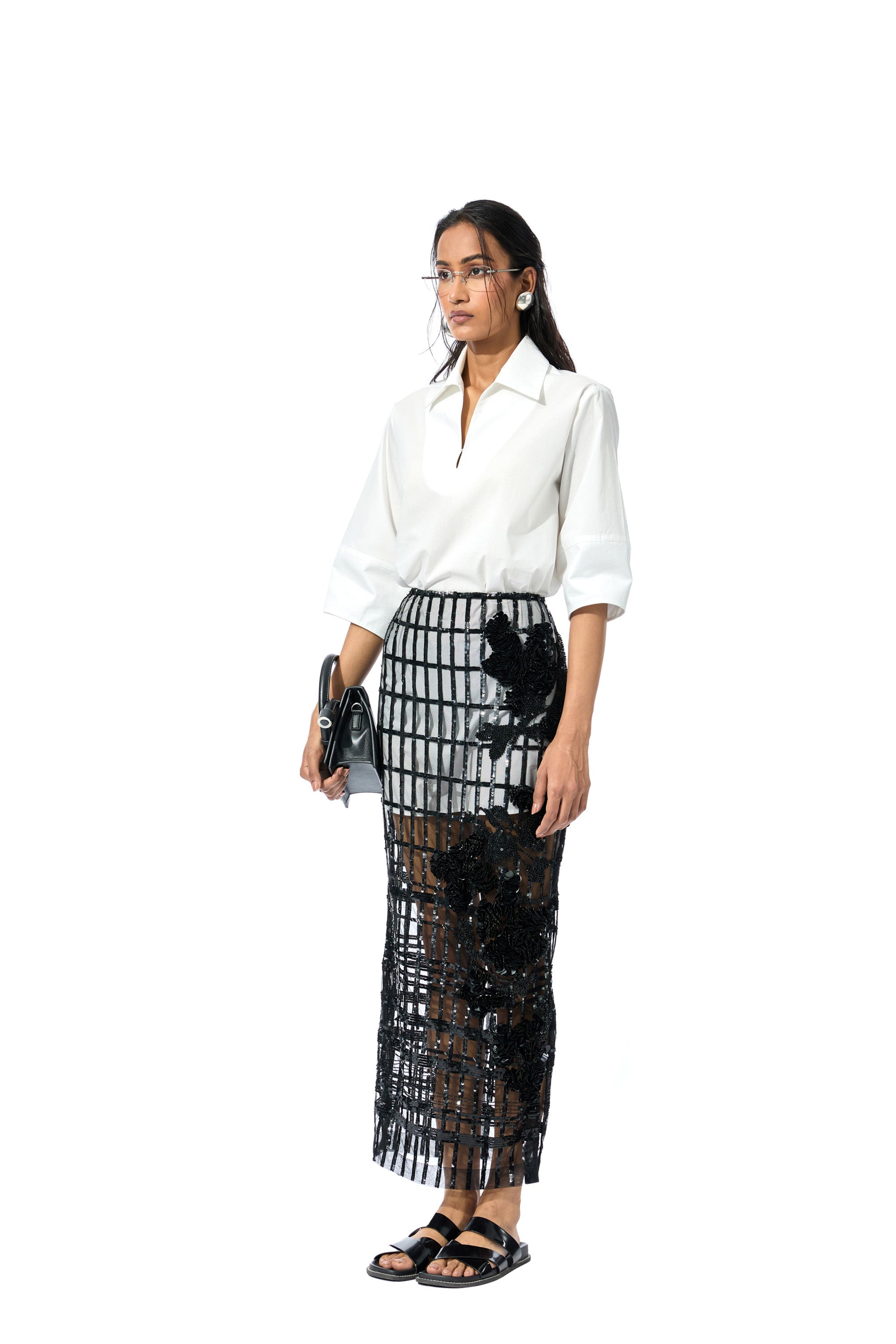 'KAIRIS' EMBELLISHED SKIRT - Kanika Goyal Label