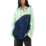 'KALE' Denim Blocked Shirt - Kanika Goyal Label