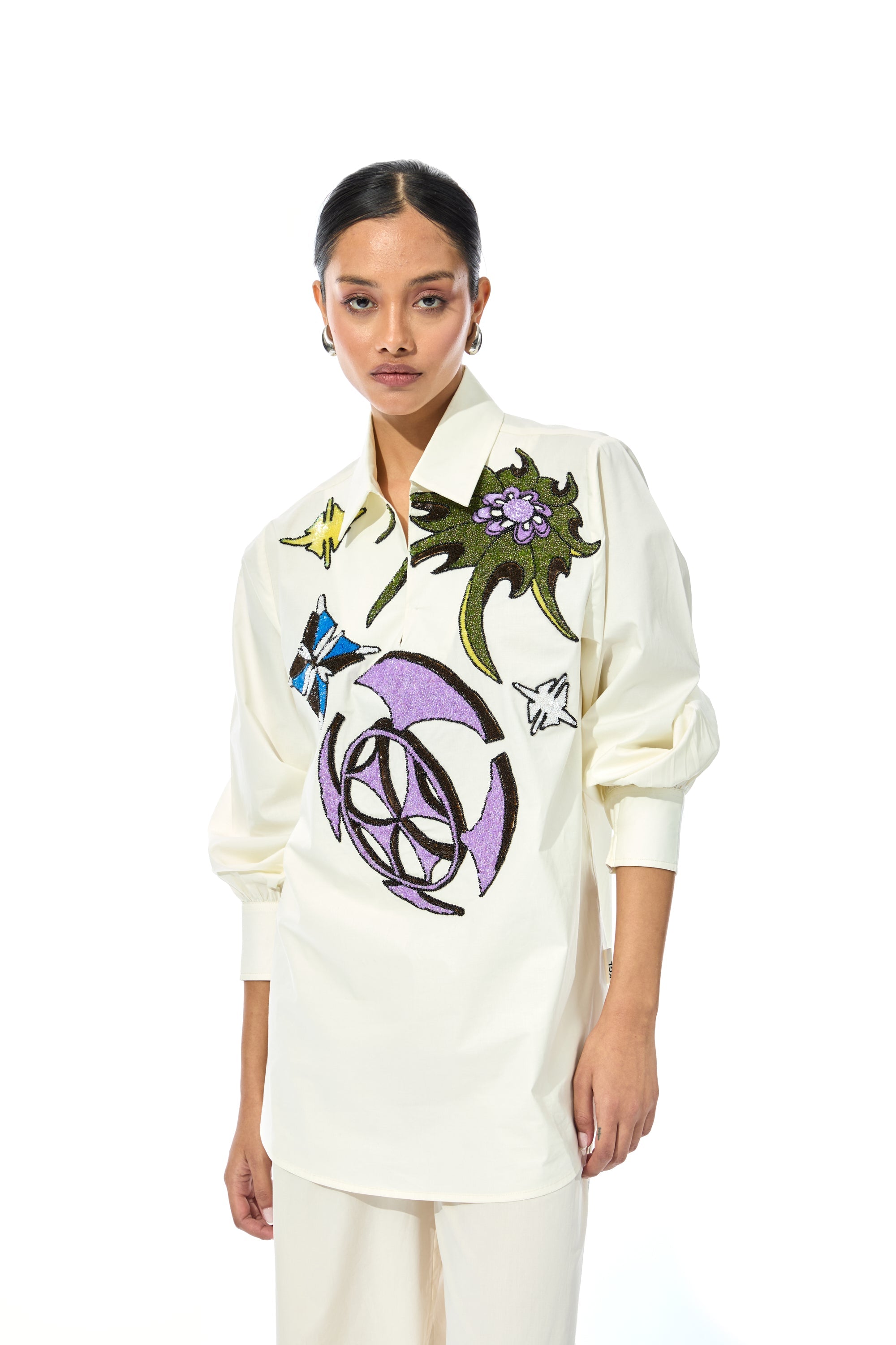 'KOSHA' EMBELLISHED SHIRT - Kanika Goyal Label