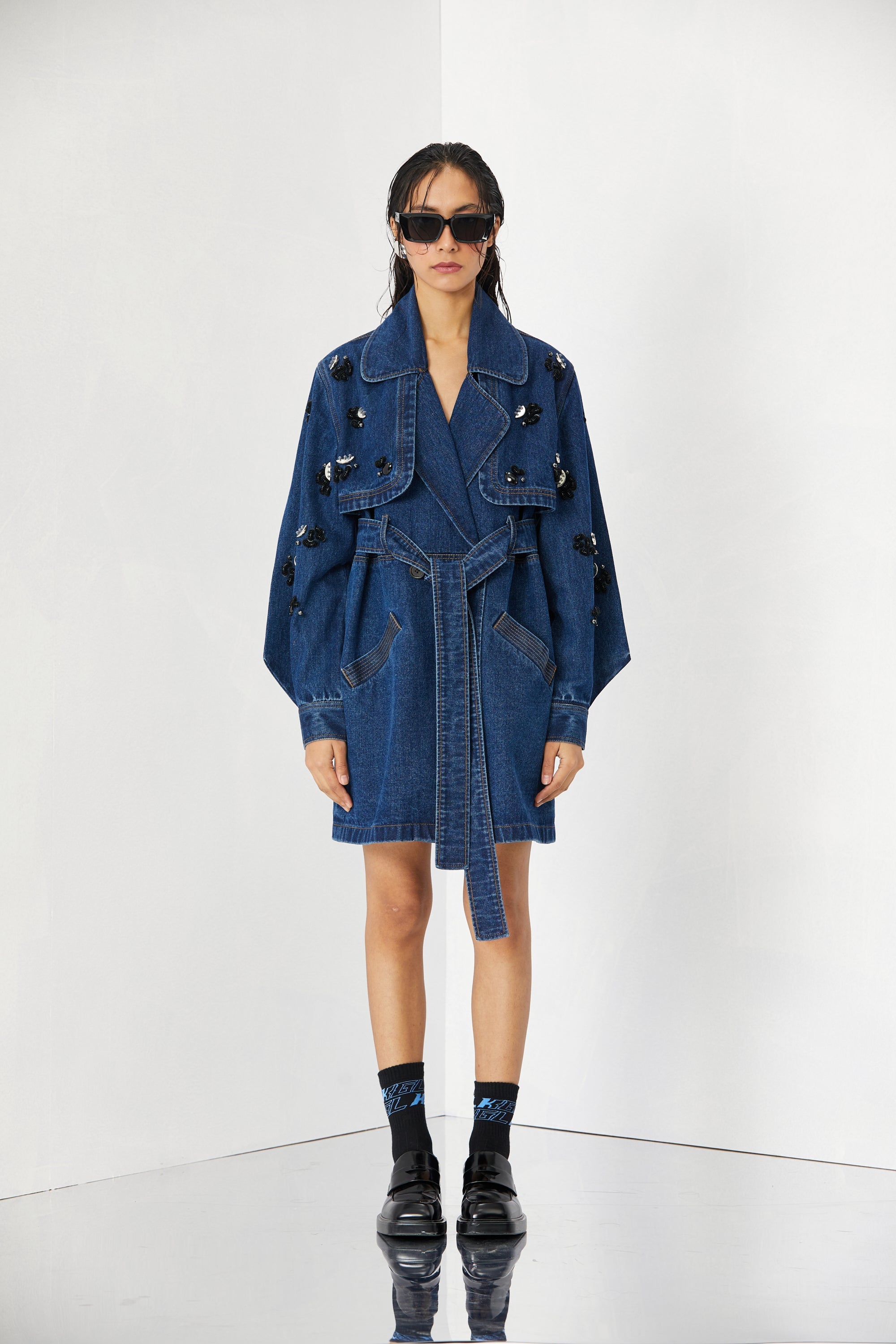 ‘LYSETHIA’ DENIM TRENCH - Kanika Goyal Label