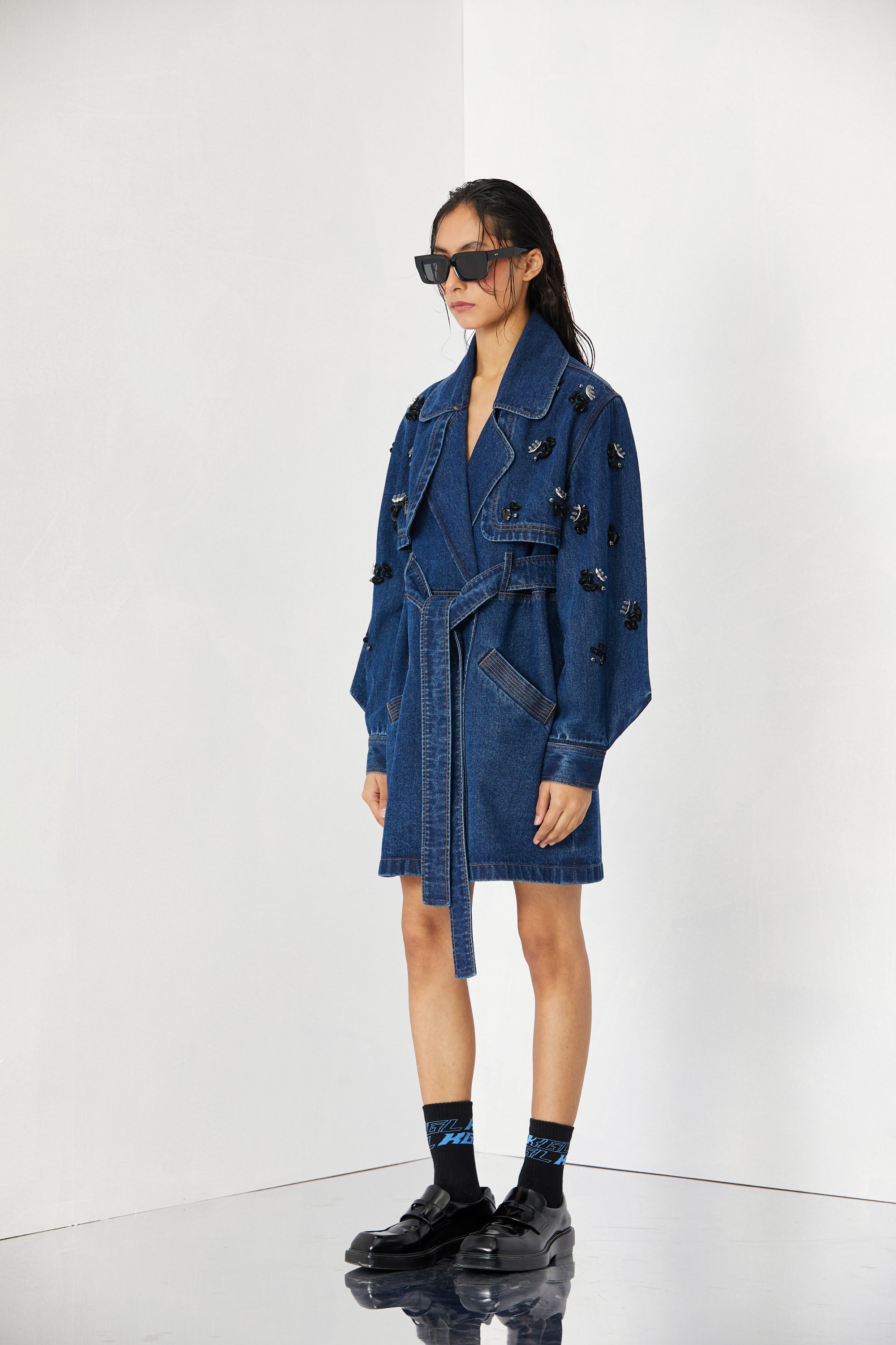 ‘LYSETHIA’ DENIM TRENCH - Kanika Goyal Label