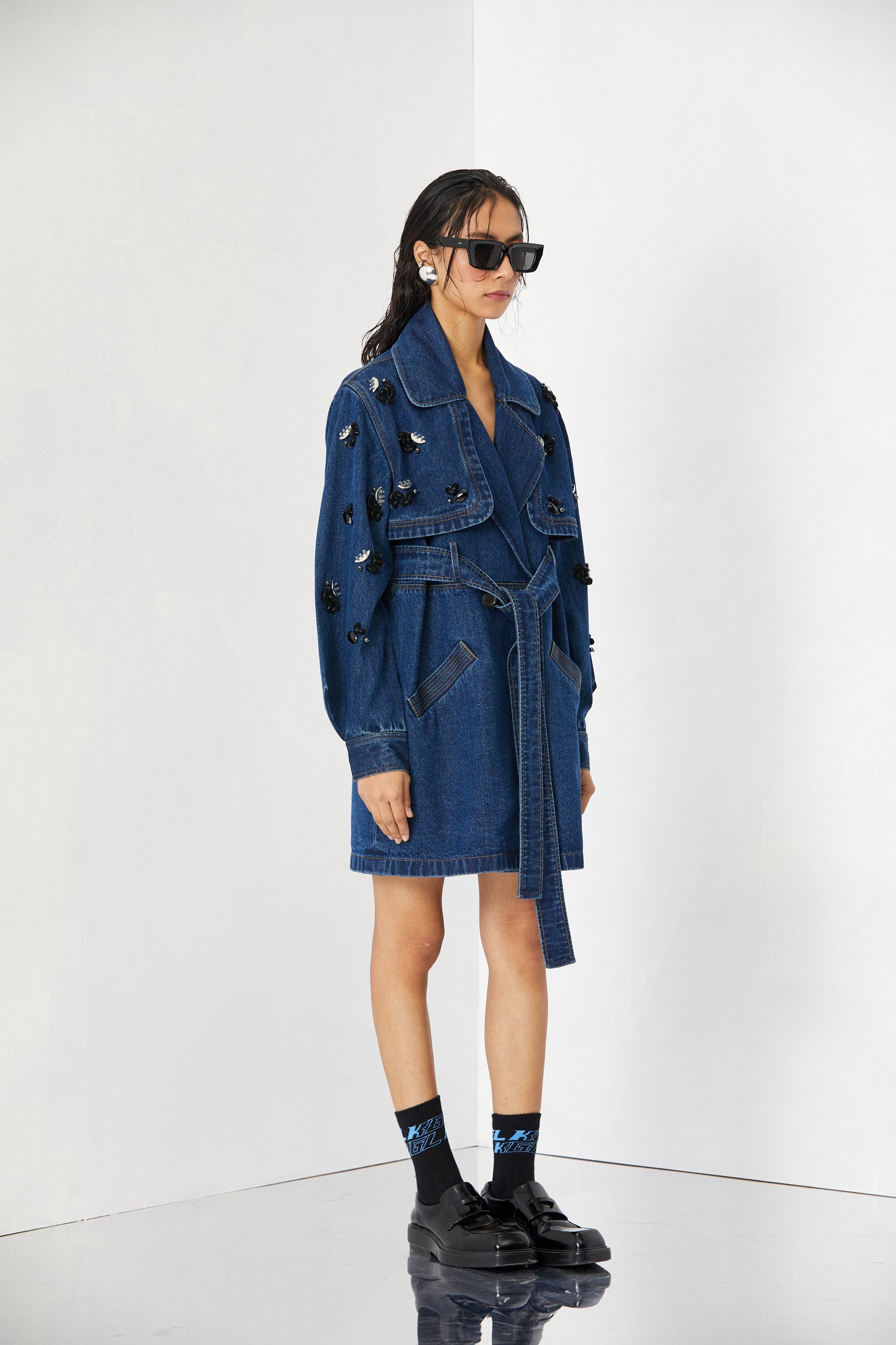 ‘LYSETHIA’ DENIM TRENCH - Kanika Goyal Label