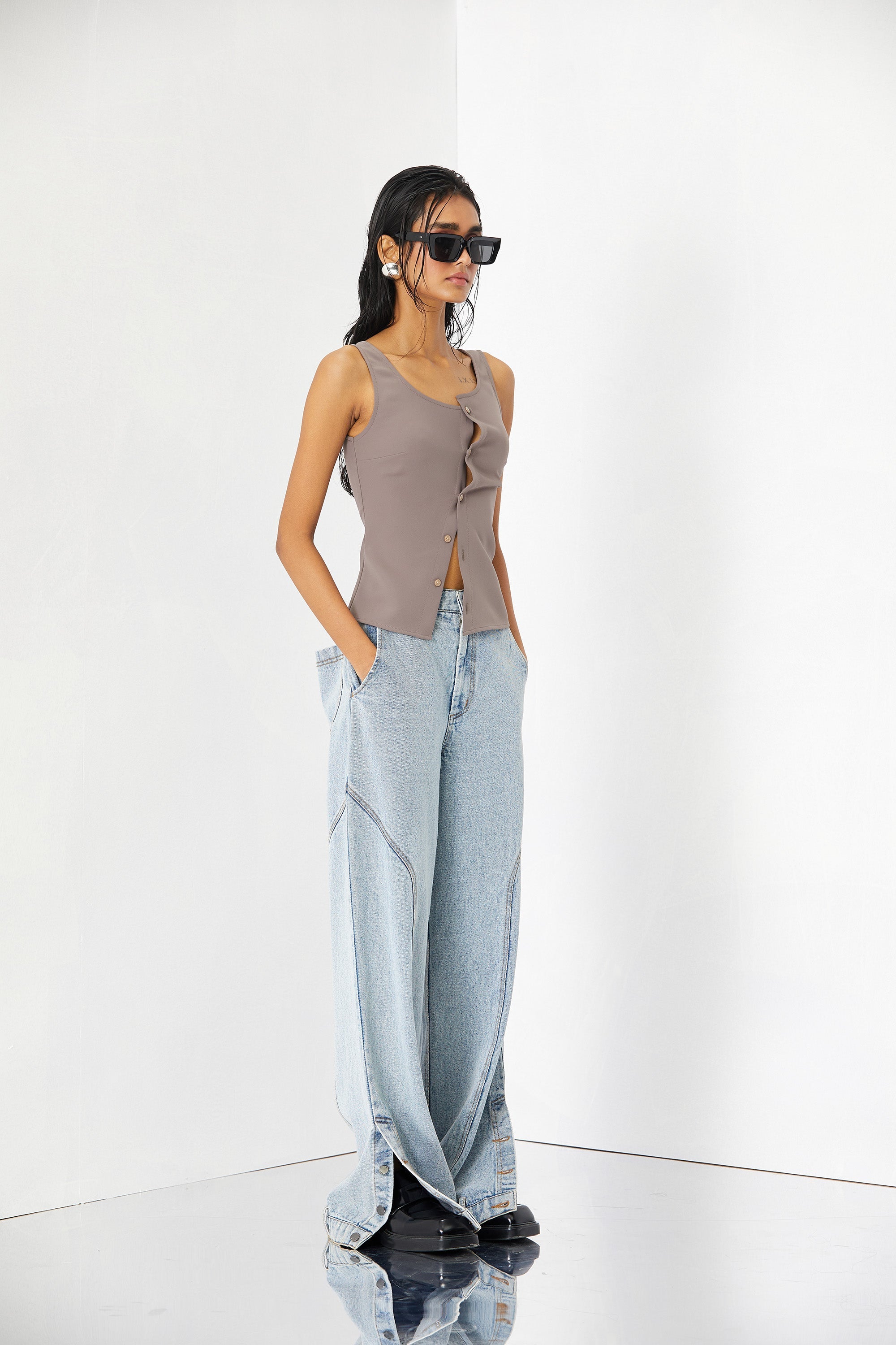 'MARAÉ' ASYMMETRIC TOP - Kanika Goyal Label