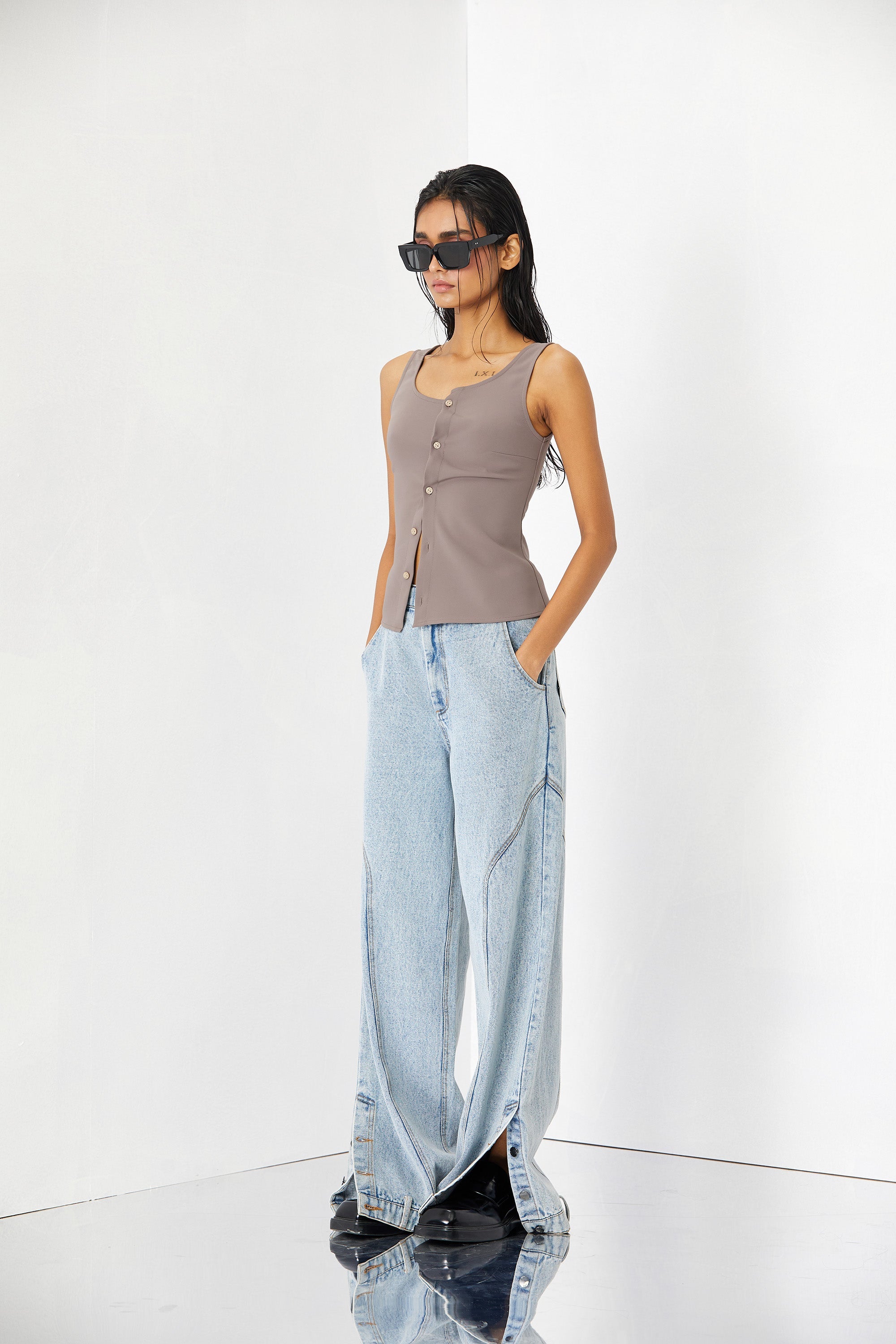 'MARAÉ' ASYMMETRIC TOP - Kanika Goyal Label