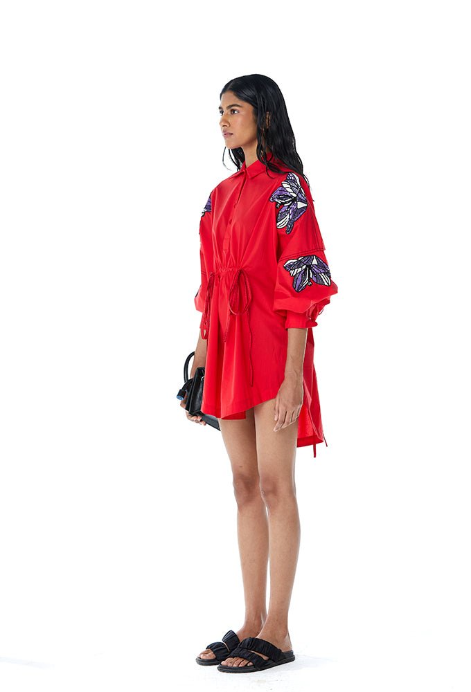 MEI' Embellished Shirt Dress - Kanika Goyal Label