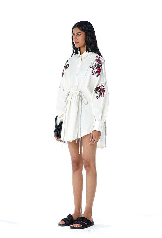 MEI' Embellished Shirt Dress - Kanika Goyal Label