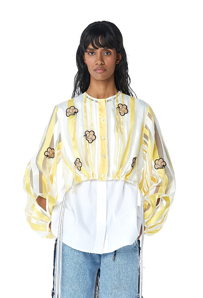 MILA' Embellished Overlay Shirt - Kanika Goyal Label