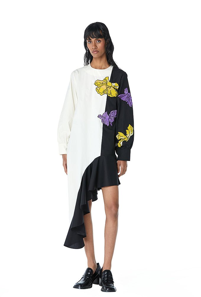 ‘NIA’ Embellished Cascade Dress - Kanika Goyal Label