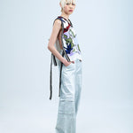 NOA' Metallic Cargo Pants - Kanika Goyal Label