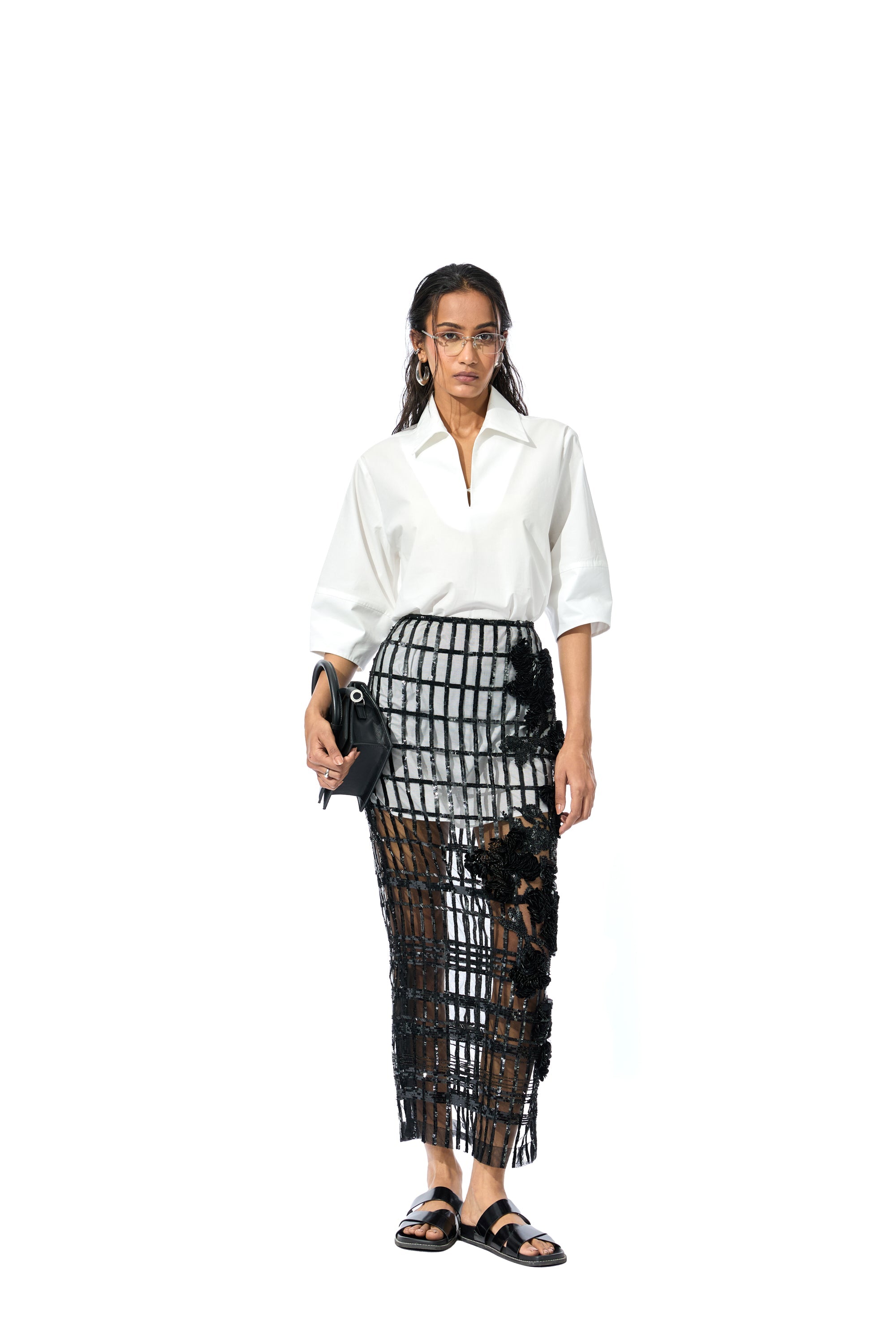 OFF WHITE SHIRT DRESS - Kanika Goyal Label