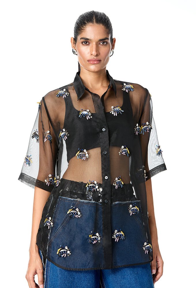 'ORIN' Embellished Shirt - Kanika Goyal Label