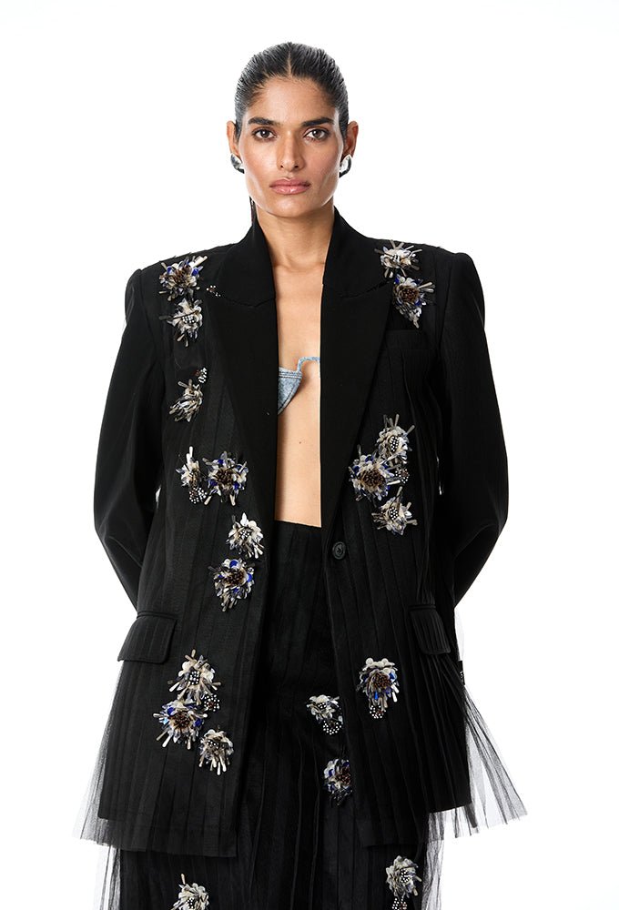 'RAVELLE' Embellished Blazer - Kanika Goyal Label