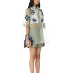 SOLEIL' Embellished Organza Shirt - Kanika Goyal Label