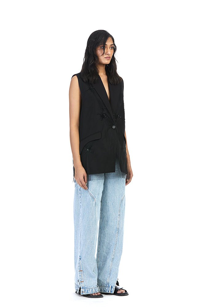 'STARRY' DRAPED Blazer - Kanika Goyal Label