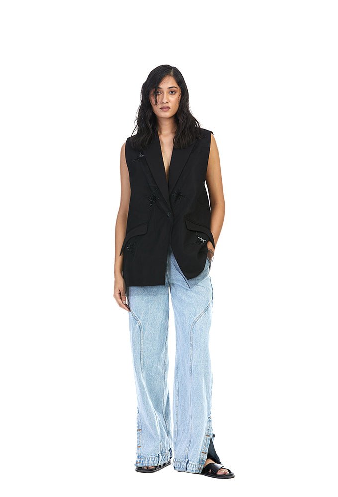 'STARRY' DRAPED Blazer - Kanika Goyal Label