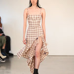 STARRY' Draped Tulle Plaid Dress - Kanika Goyal Label