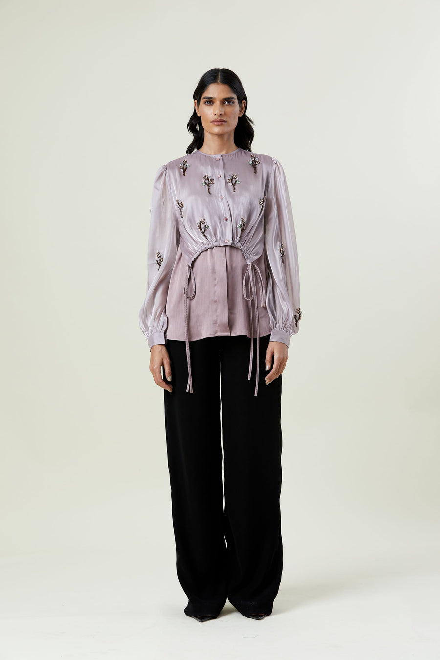 'TILIA' Embellished Overlay Shirt - Kanika Goyal Label