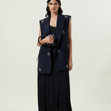 'TILLIA' Embellished Sleeveless Blazer - Kanika Goyal Label