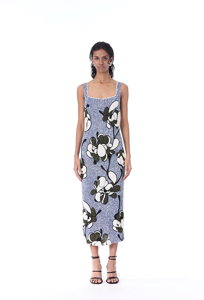 'WARPED VINE' EMBELLISHED DRESS - Kanika Goyal Label