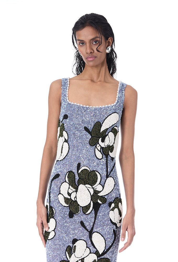 'WARPED VINE' EMBELLISHED DRESS - Kanika Goyal Label