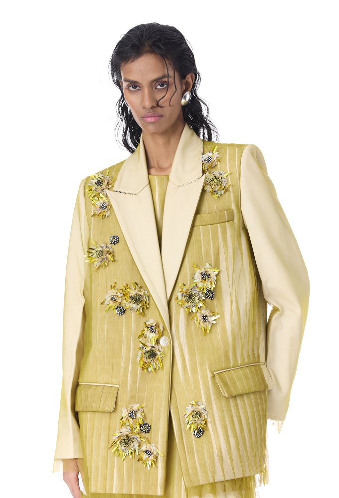 'XANTHE' EMBELLISHED BLAZER - Kanika Goyal Label