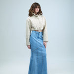 YUI' Panelled Denim Skirt - Kanika Goyal Label