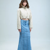 YUI' Panelled Denim Skirt - Kanika Goyal Label