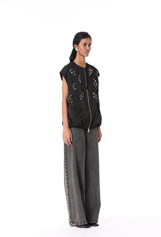 'ZEVIDA' EMBELLISHED TOP - Kanika Goyal Label