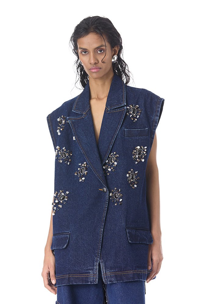 'ZEVIDA' EMBELLISHED VEST - Kanika Goyal Label